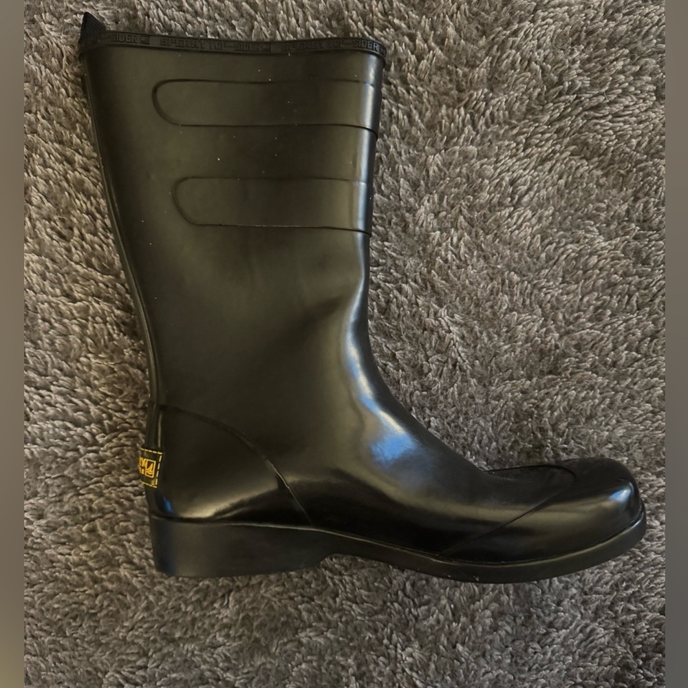SPERRY Women’s Duck Float Black Rain Boots - Picture 9 of 13